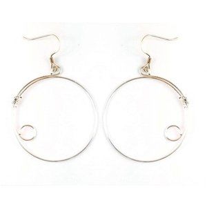 2.25 inch silver plated hypoallergenic hoops NEW